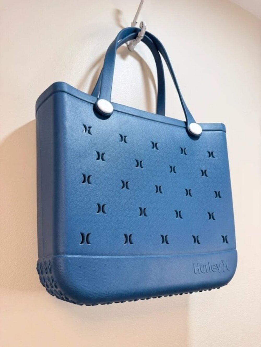 Hurley Tote Beach Bag Blue Rubber Silicone Waterproof - Picture 2 of 9
